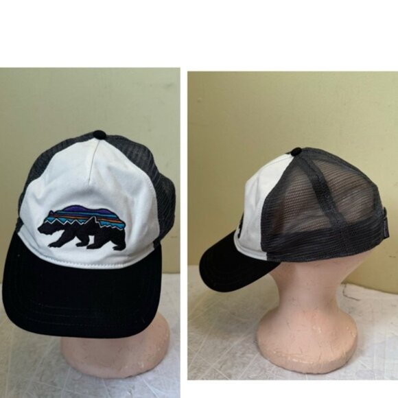 Patagonia Adjustable Hat Big Bear Logo Snapback Cap Mesh Trucker Hat Baseball OS - Picture 1 of 16